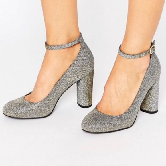 new look silver sparkly shoes
